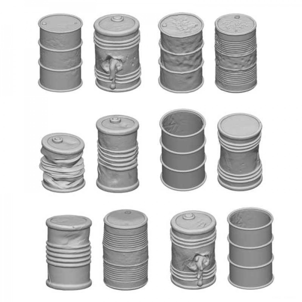 Green Stuff World: Metal Barrels 1:48