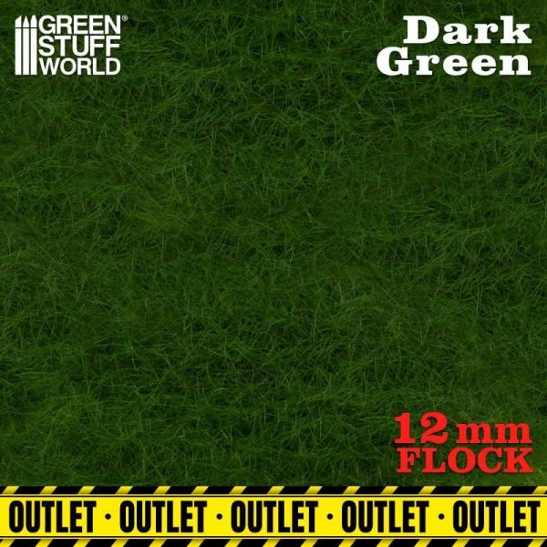 Green Stuff World: Static Grass Flock 12mm - Dark Green