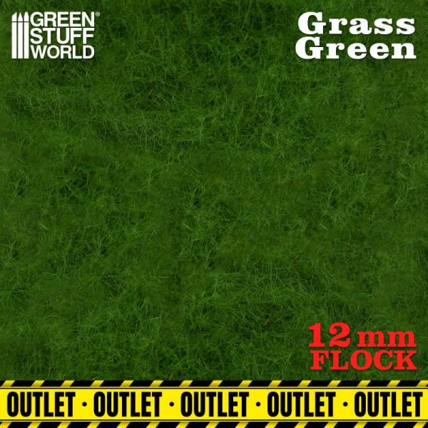 Green Stuff World: Static Grass Flock 12mm - Grass Green