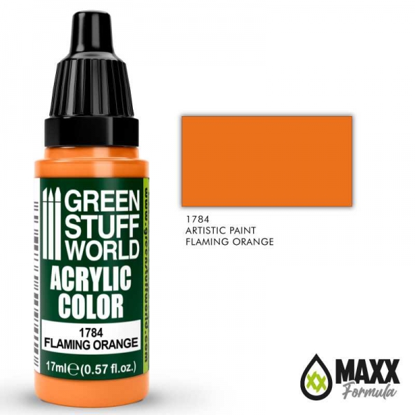 Green Stuff World: Acrylic Color FLAMING ORANGE