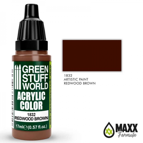 Green Stuff World: Acrylic Color REDWOOD BROWN