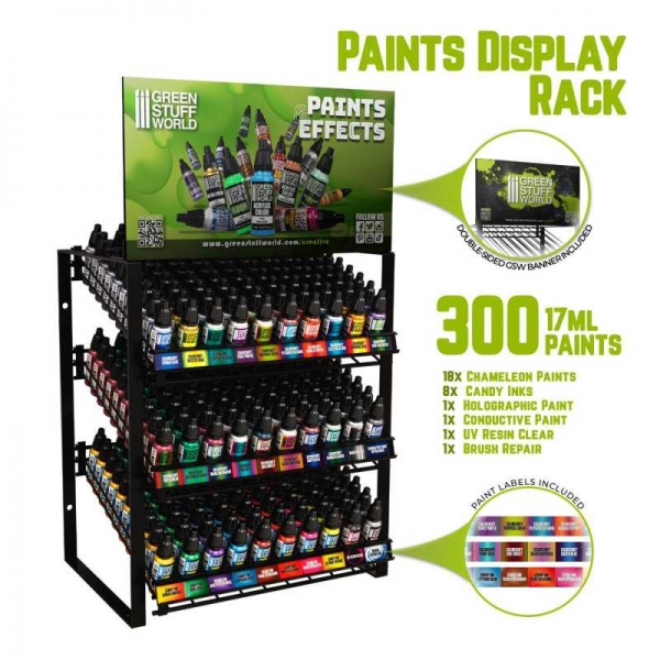 Green Stuff World: GSW Paint Display Rack - Chameleon, Candy and Auxiliary Paints