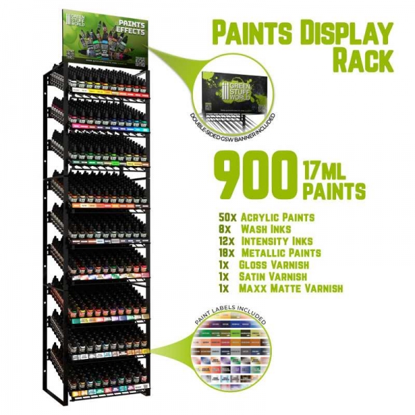 Green Stuff World: GSW Paint Display Rack - Artistic, Wash, Intensity, Metal and Varnish