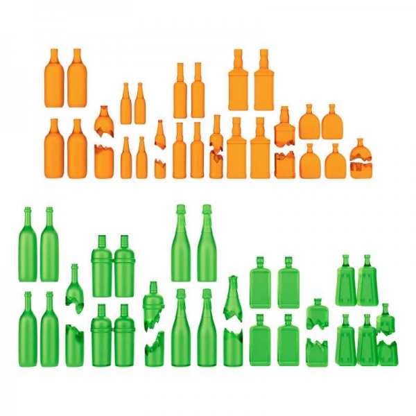 Green Stuff World: Wine and Beer Bottles Resin Set 1:48