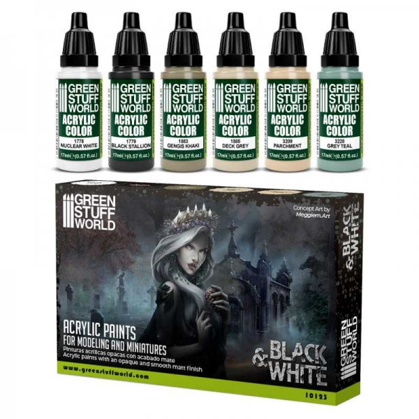 Green Stuff World: Paint Set - Black and White