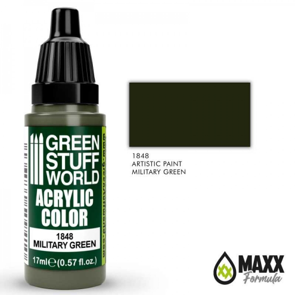 Green Stuff World: Acrylic Color MILITARY GREEN