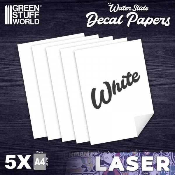 Green Stuff World: Waterslide Decals - Laser White