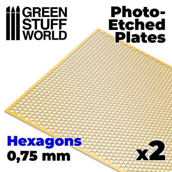 Green Stuff World: Photo-etched Plates - Medium Hexagons