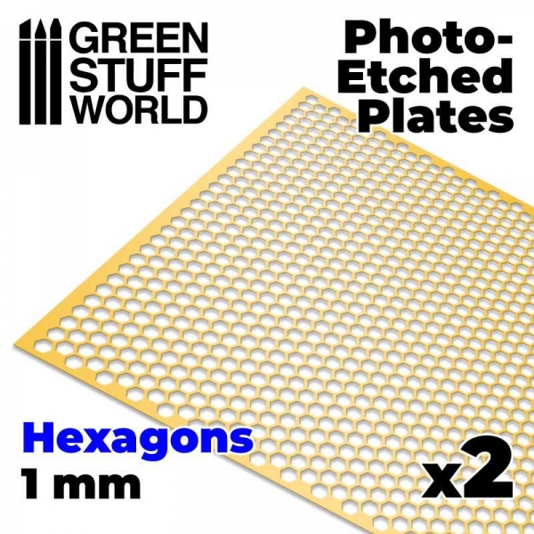 Green Stuff World: Photo-etched Plates - Large Hexagons