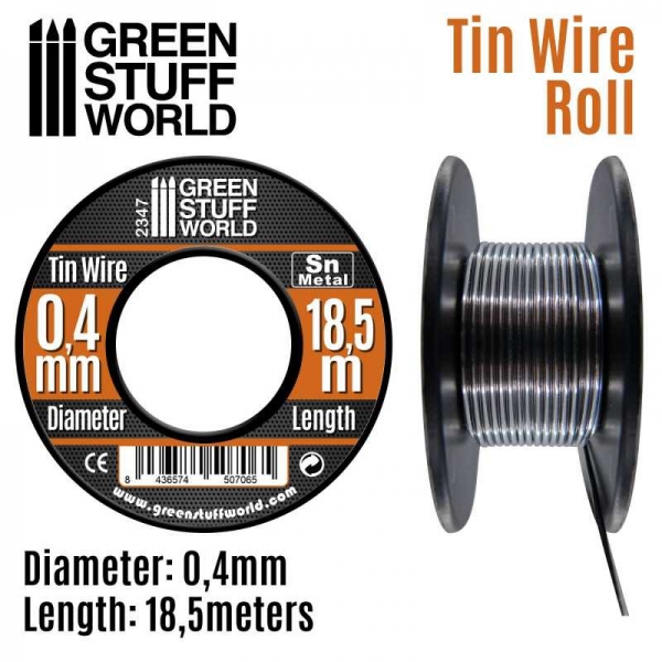Green Stuff World: Flexible tin wire roll 0.4mm