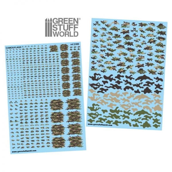 Green Stuff World: Waterslide Decals - Classic Forest Camo