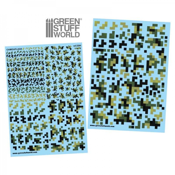 Green Stuff World: Waterslide Decals - Digital Forest Camo