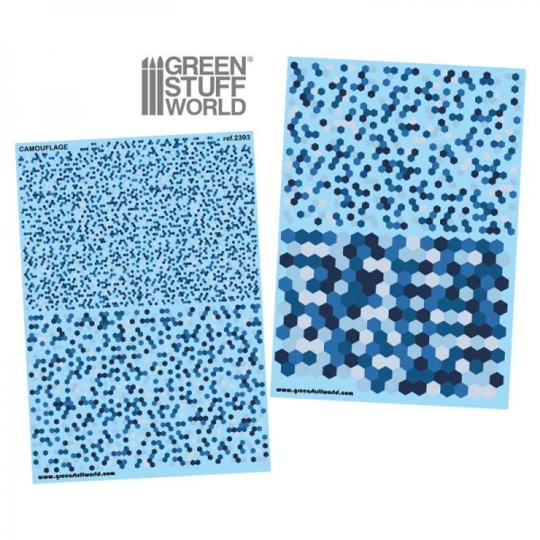 Green Stuff World: Waterslide Decals - Hex Tundra Camo