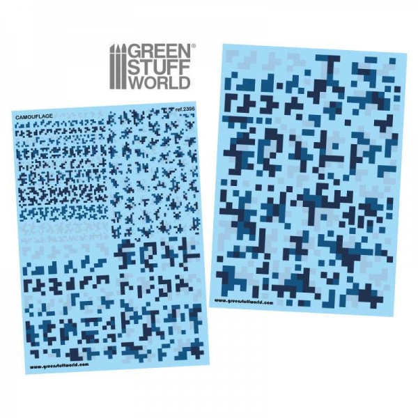 Green Stuff World: Waterslide Decals - Digital Tundra Camo
