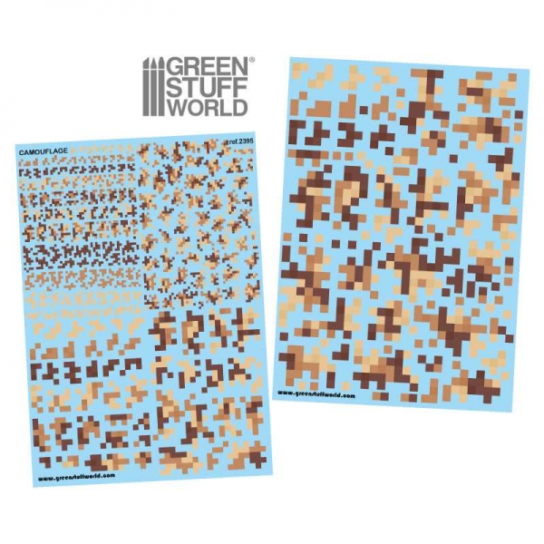 Green Stuff World: Waterslide Decals - Digital Desert Camo