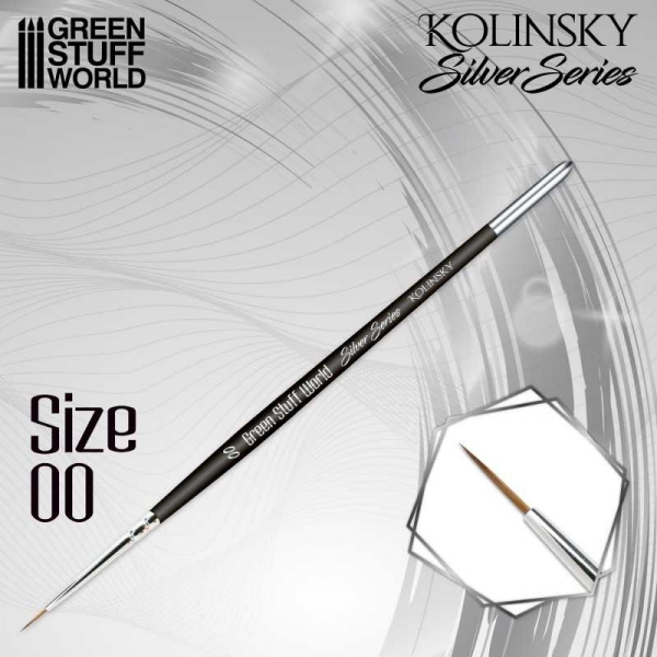 Green Stuff World: SILVER SERIES Kolinsky Brush - Size 00