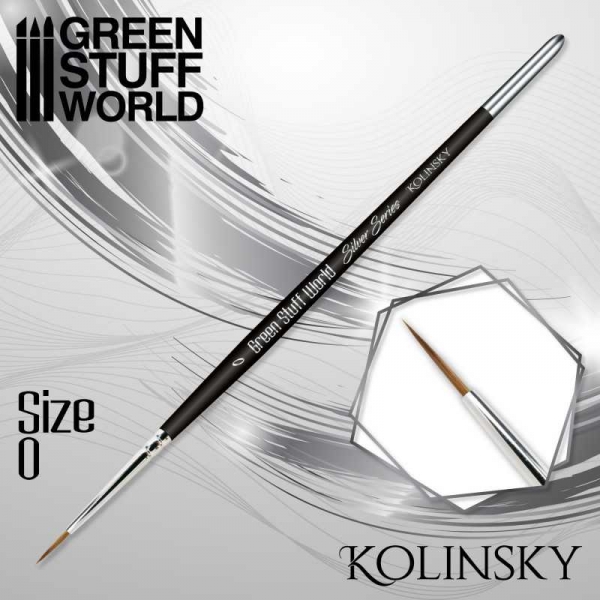 Green Stuff World: SILVER SERIES Kolinsky Brush - Size 0
