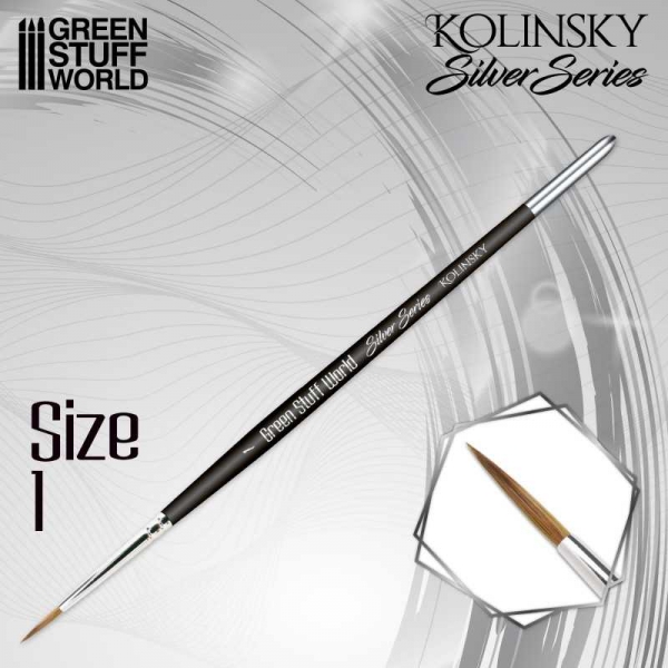 Green Stuff World: SILVER SERIES Kolinsky Brush - Size 1