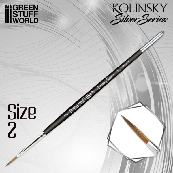 Green Stuff World: SILVER SERIES Kolinsky Brush - Size 2