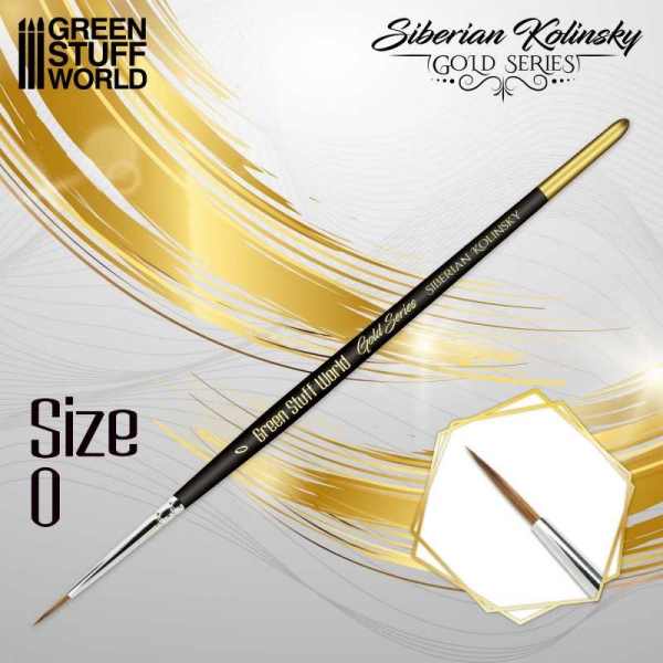 Green Stuff World: GOLD SERIES Siberian Kolinsky Brush - Size 0