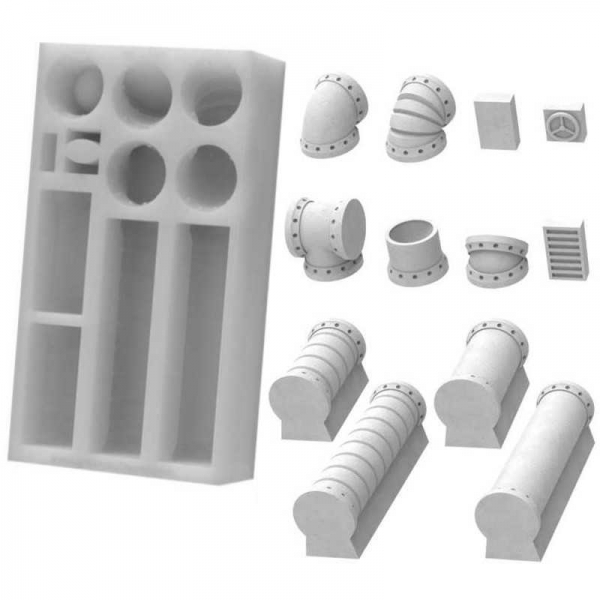 Green Stuff World: Silicone Molds - Industrial Pipes