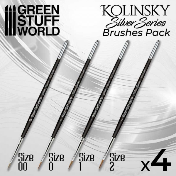Green Stuff World: SILVER SERIES Paint brush set