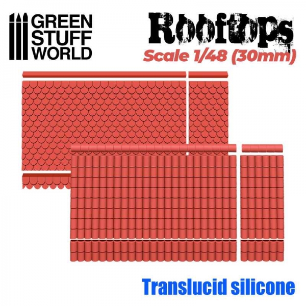 Green Stuff World: Silicone Molds - Rooftops 1/48 (30mm)