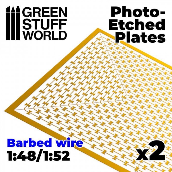 Green Stuff World: Photo-etched Plates - Barbed Wire