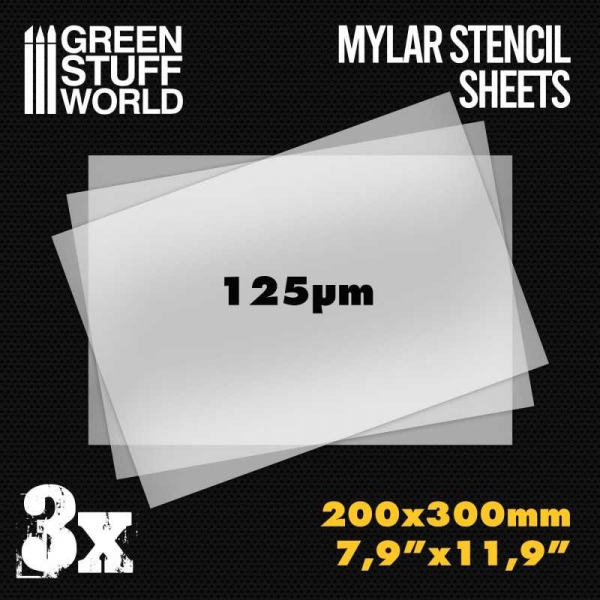 Green Stuff World: A4 Mylar Stencil Sheets x3
