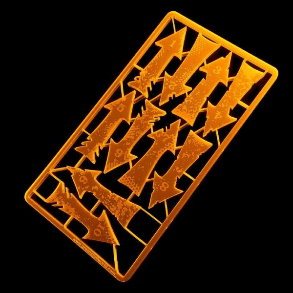 Green Stuff World: Charge and Retreat Arrows - Fluor Orange