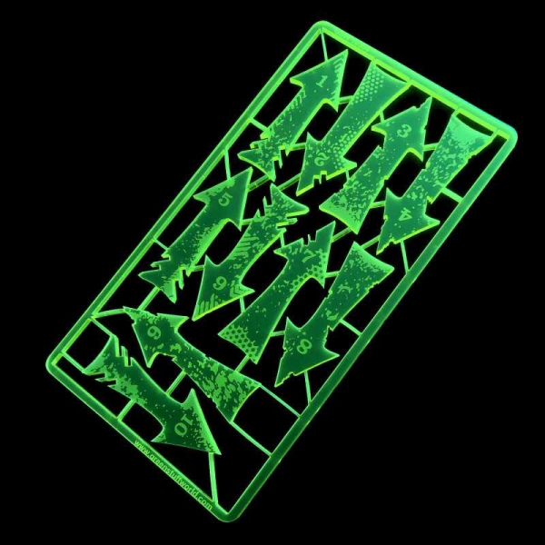 Green Stuff World: Charge and Retreat Arrows - Fluor Yellow-green