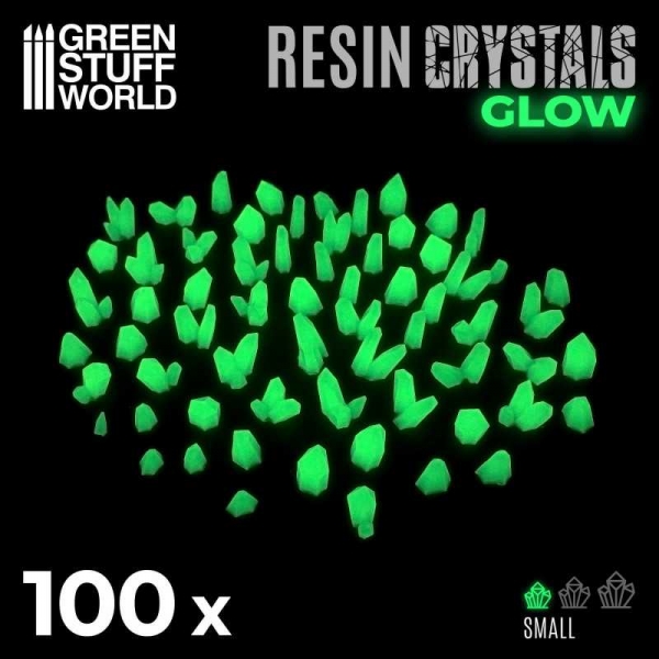 Green Stuff World: GREEN GLOW Resin Crystals - Small