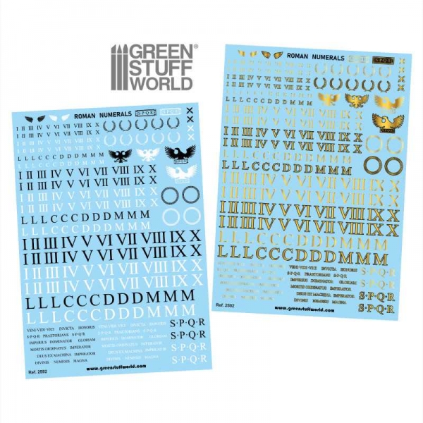 Green Stuff World: Waterslide Decals - Roman Numerals