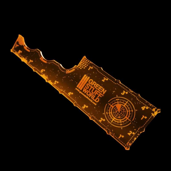Green Stuff World: Gaming Measuring Tool - Fluor Orange 8 inches