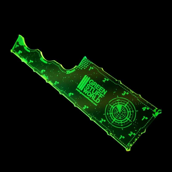 Green Stuff World: Gaming Measuring Tool - Fluor Green 8 inches