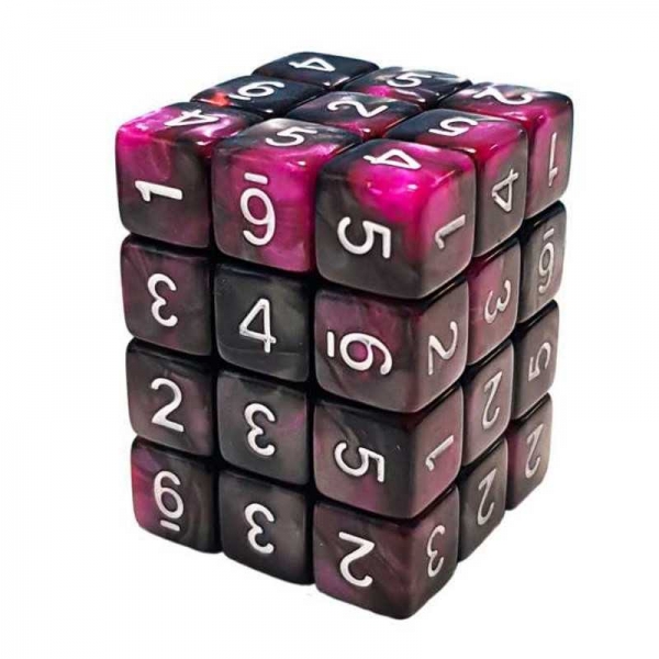 Green Stuff World: 36x D6 12mm Dice - Purple Swirl