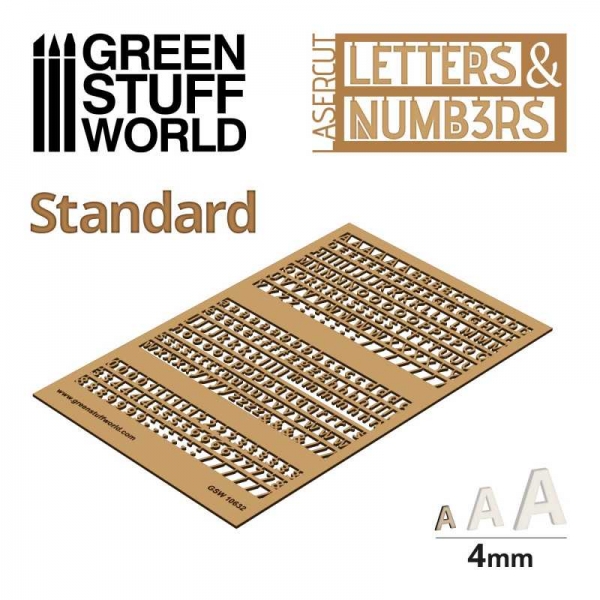 Green Stuff World: Letters and Numbers 4 mm STANDARD