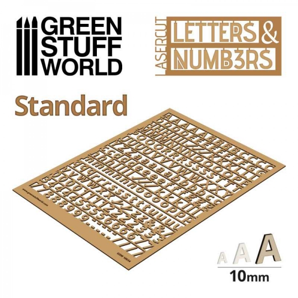 Green Stuff World: Letters and Numbers 10 mm STANDARD