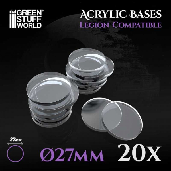 Green Stuff World: Acrylic Bases - Round 27 mm (Legion)