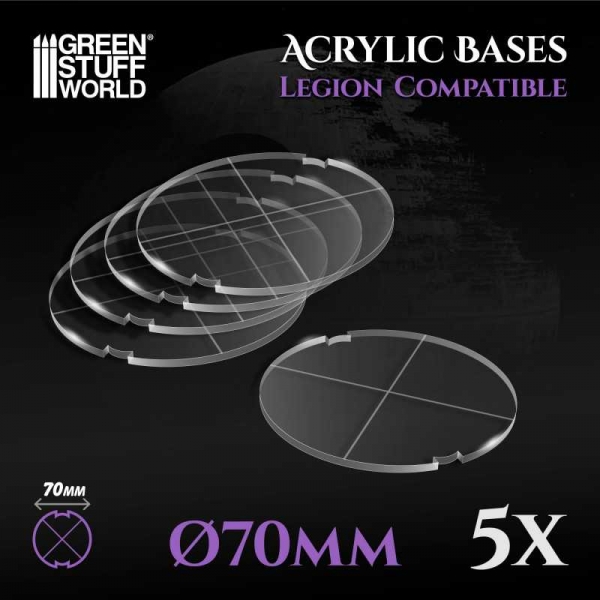 Green Stuff World: Acrylic Bases - Round 70 mm (Legion)