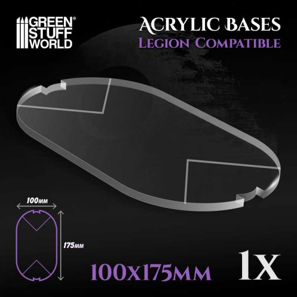 Green Stuff World: Acrylic Bases - Oval Pill 100x175 mm (Legion)