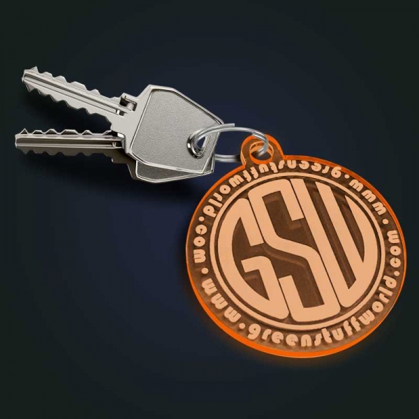 Green Stuff World: Round GSW logo Keyring - Orange
