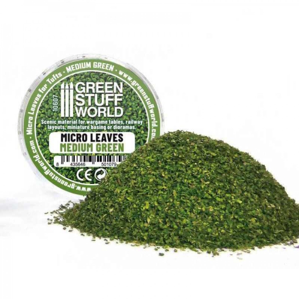 Green Stuff World: Micro Leaves - Medium green Mix