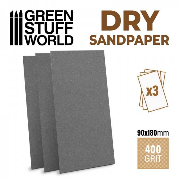 Green Stuff World: SandPaperÂ 180x90mm - DRY 400 grit