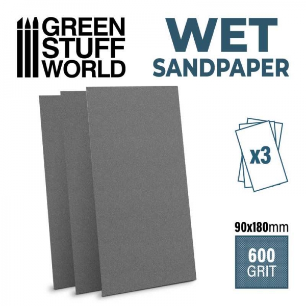 Green Stuff World: Wet water proof SandPaperÂ 180x90mm - 600 grit