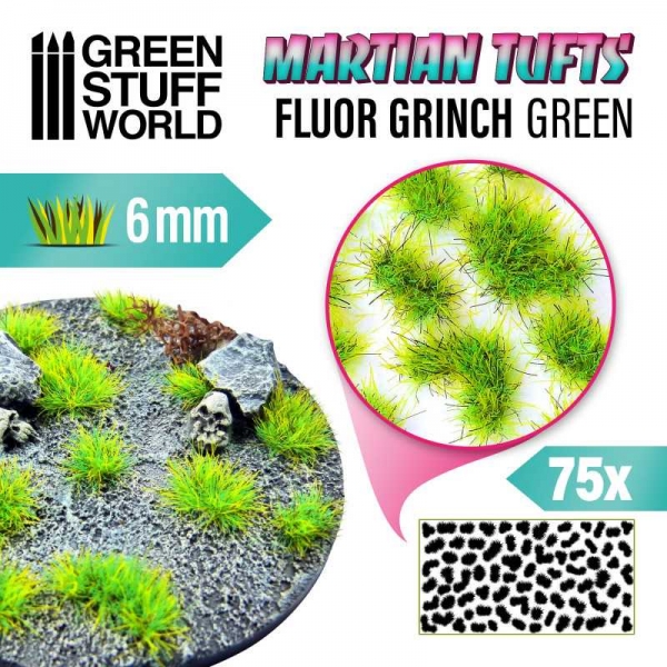 Green Stuff World: Martian Fluor Tufts - FLUOR GRINCH GREEN