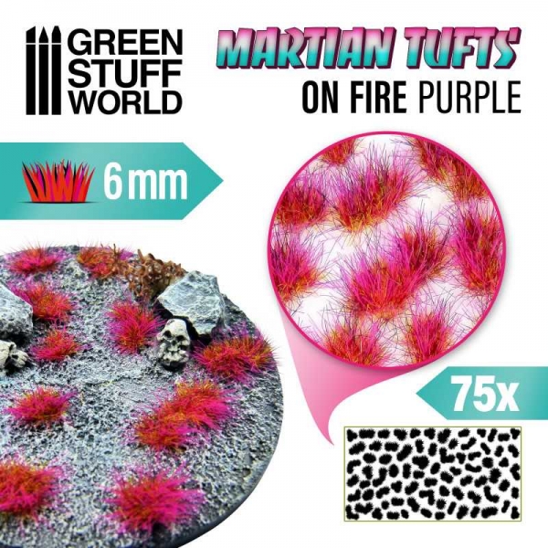 Green Stuff World: Martian Fluor Tufts - ON FIRE PURPLE