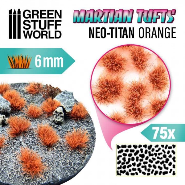 Green Stuff World: Martian Fluor Tufts - NEO-TITAN ORANGE