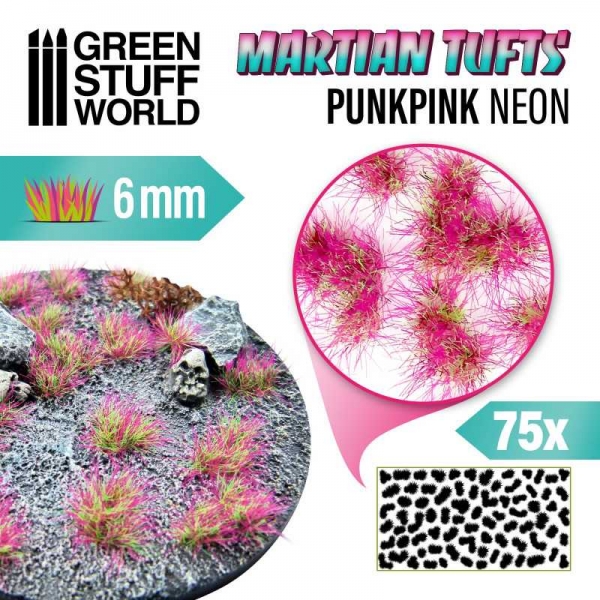 Green Stuff World: Martian Fluor Tufts - PUNKPINK NEON