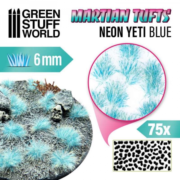 Green Stuff World: Martian Fluor Tufts - NEON YETI BLUE